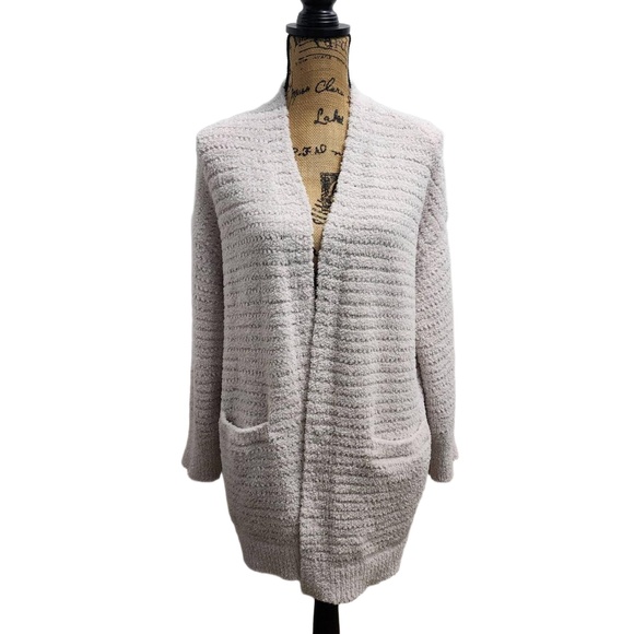Barefoot Dreams Cardigan Womens Size Medium Navy BDWNV21863 Knit Long Sleeves Co - Picture 1 of 8